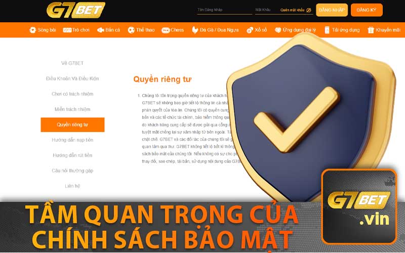 Tầm Quan Trọng Của
Chính Sách BẢo Mật